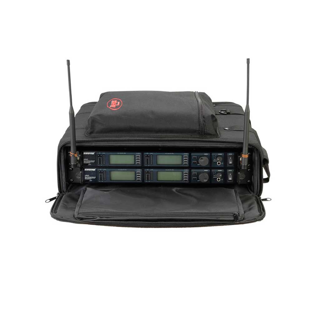 SKB SC192U рэковый полужесткий кейс, 2 высоты, глуб 36 см, дерево/ нейлон, черный, плечевой ремень
