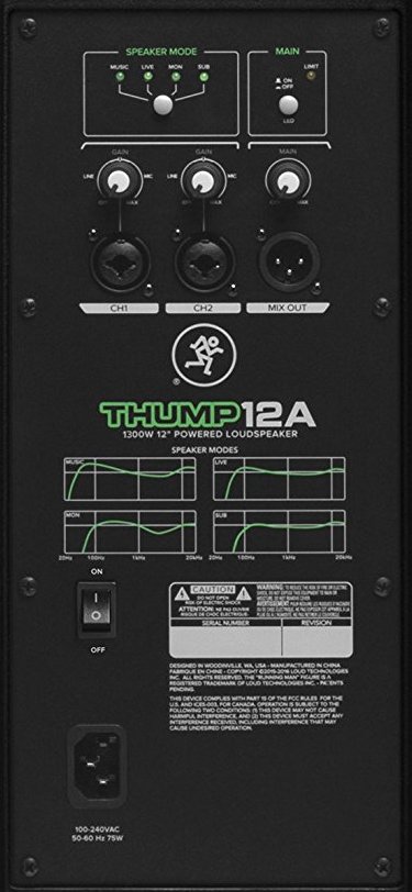 Mackie Thump12A активная 2-полосная акустическая система, мощность усилителя 1000 Ватт (класс D)