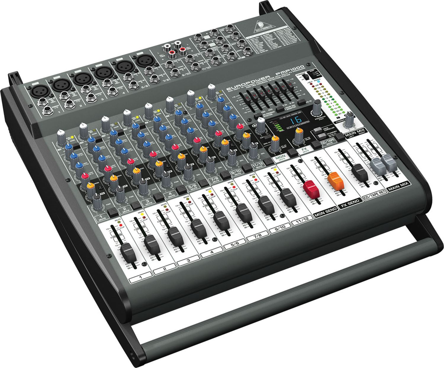 Behringer PMP1000 EUROPOWER микшер-усилитель 2х250Вт•4Ом (мост 500Вт•8Ом) 12 каналов