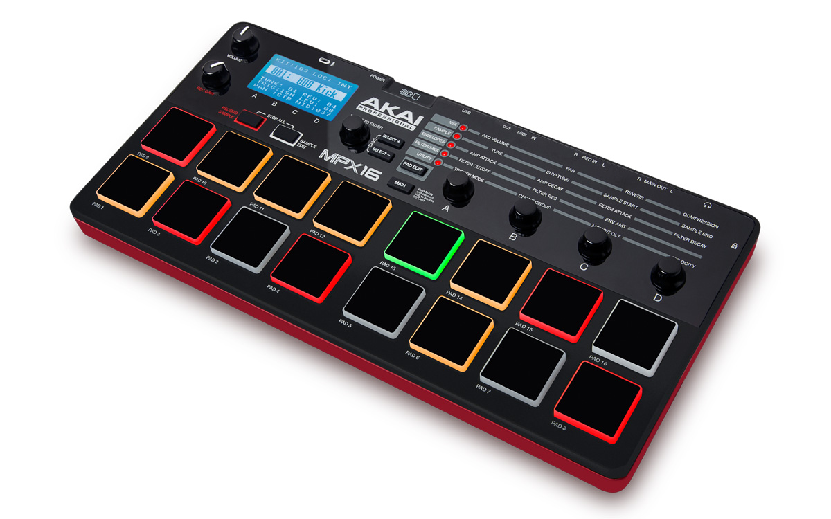 Akai PRO MPX16 сэмпл-плеер/ рекордер с пэдами MPC