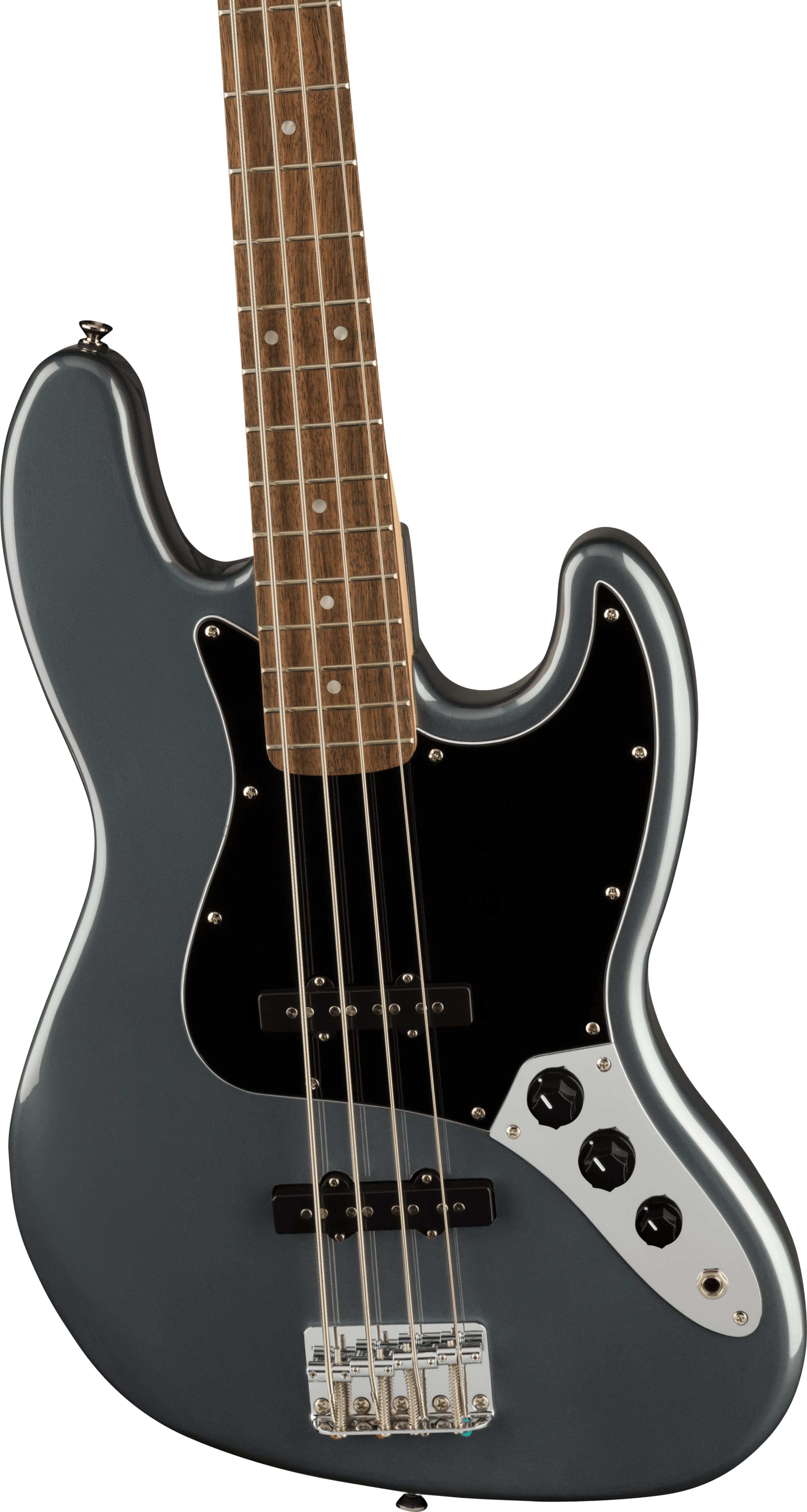 Fender SQUIER Affinity Jazz Bass LRL Charcoal Frost Metallic бас-гитара, цвет серый металлик