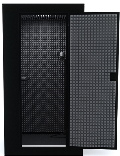 IzoCab Base звукоизоляционная кабина. Цвет: графит. Размеры, см (ДxШxВ): 115x115x220.