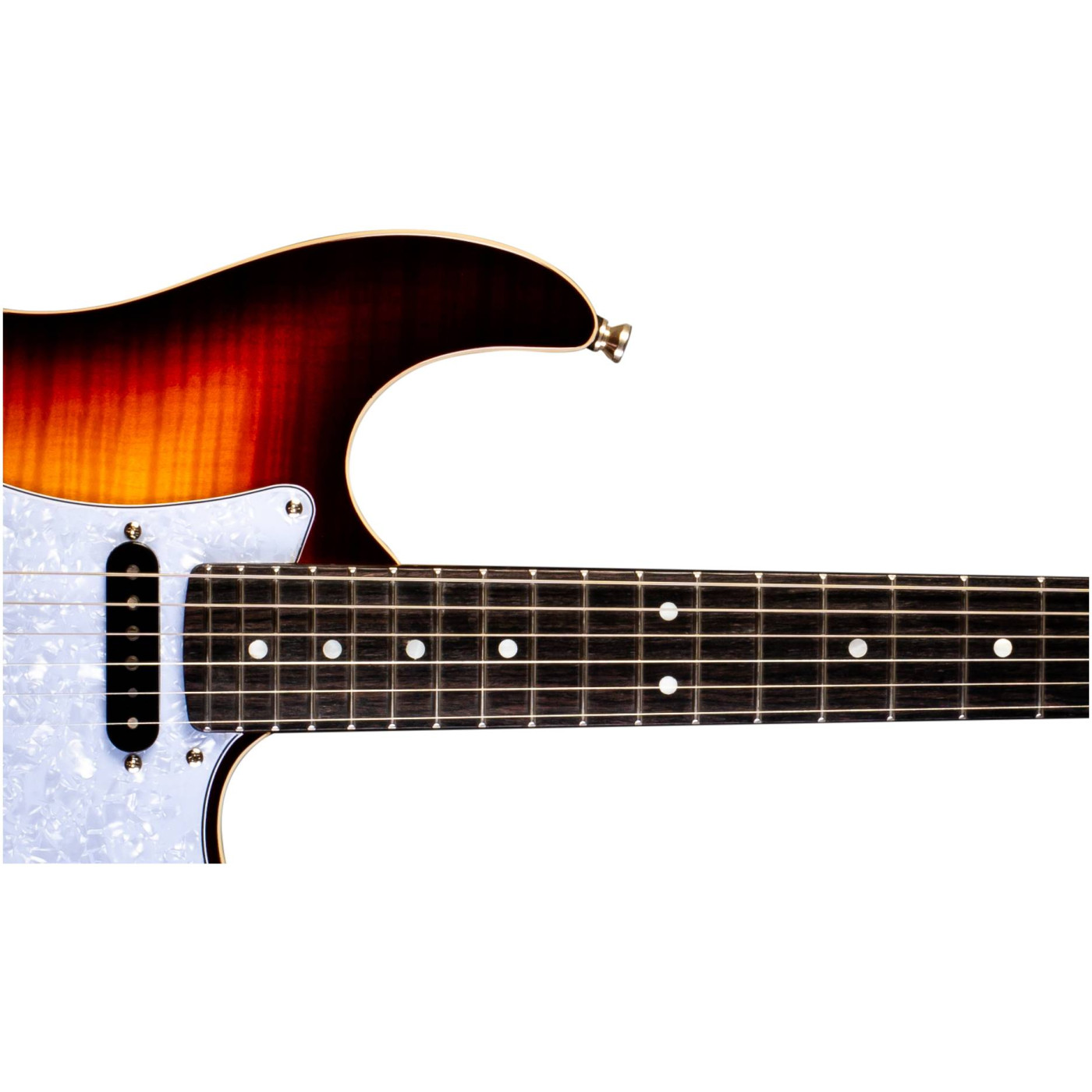 JET JS-600 BS электрогитара, Stratocaster, корпус кр.дерево/топ клен, HSS, tremolo, цвет BS