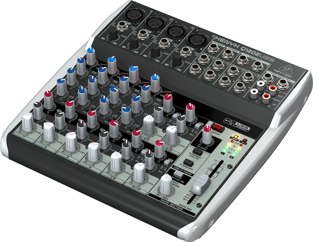 Behringer XENYX Q1202USB микшерный пульт 4 моно, 4 стерео канала, эквалайзер, микр.предусил, USB