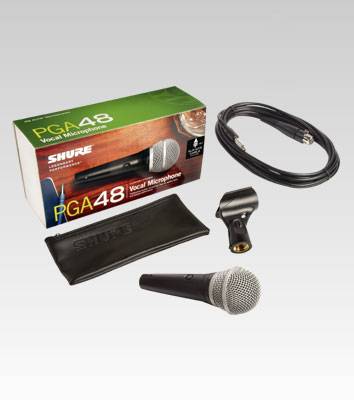 Shure PGA48-XLR-E кардиоидный вокальный микрофон c выключателем, с кабелем XLR -XLR