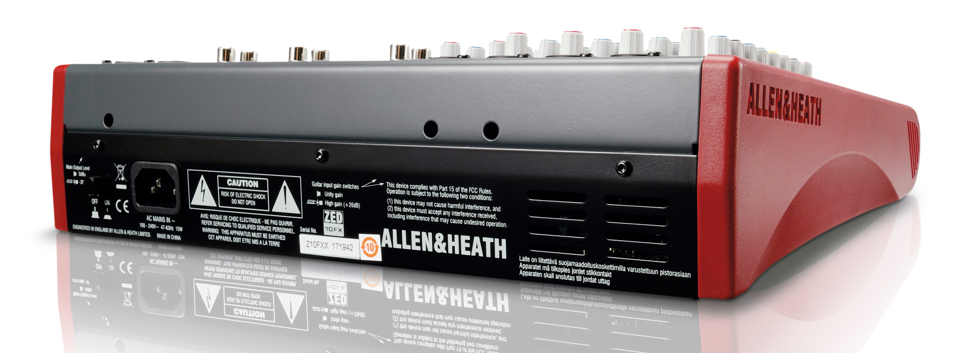 Allen&Heath ZED10FX микшерный пульт 4 моно, 2 стерео, USB интерфейс, процессор эффектов
