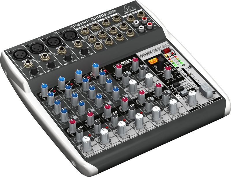 Behringer XENYX QX1202USB Компактный малошумящий микшерный пульт (12 входов, 2 шины, компрессор)