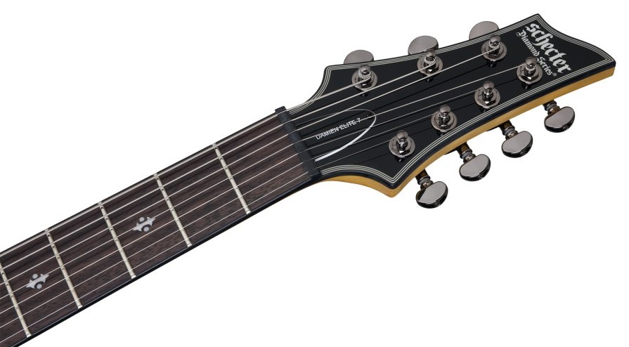Schecter DAMIEN ELITE-7 TBB электрогитара, 7 струн, корпус-махогани, гриф клен, лады 24X Jumbo