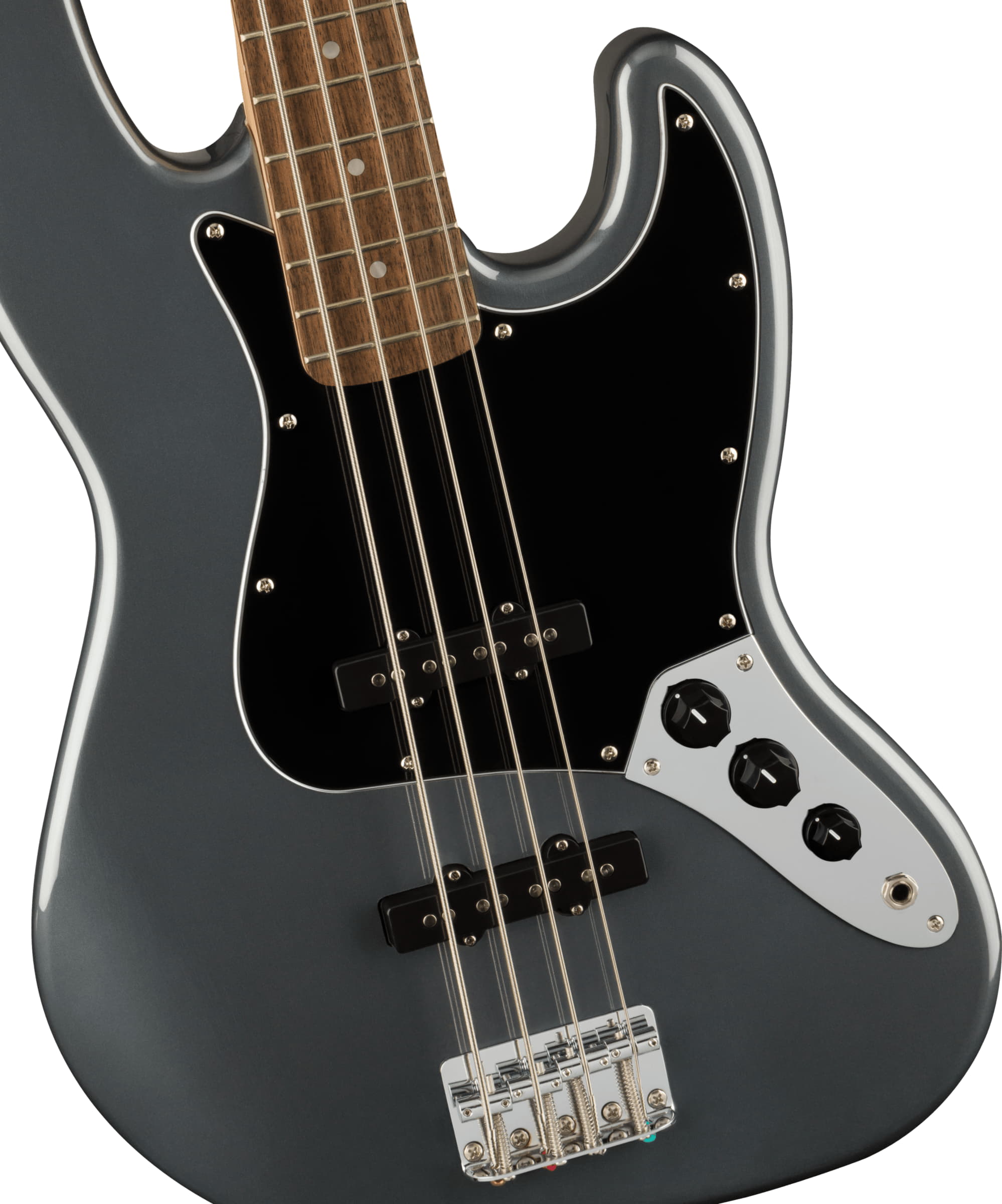 Fender SQUIER Affinity Jazz Bass LRL Charcoal Frost Metallic бас-гитара, цвет серый металлик