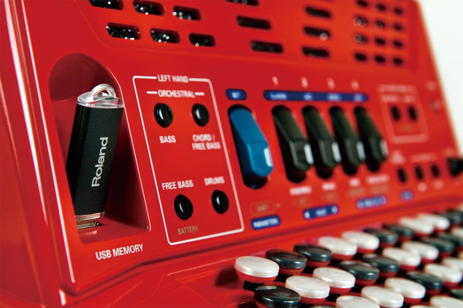 Roland FR-1X RD цифровой аккордеон, красный