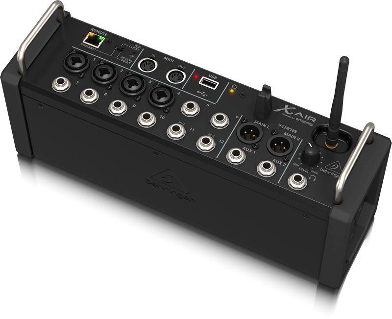 Behringer XR12 цифровой микшер, 4 мик Midas XLR + 8 лин Jack, Main L/R XLR, Aux 1-2 Jack, 16 кан/4FX