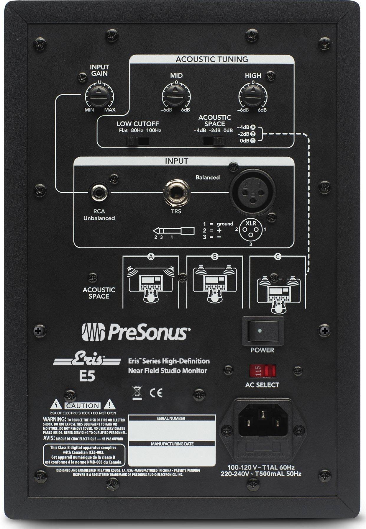 PreSonus Eris E 5 активный студийный монитор