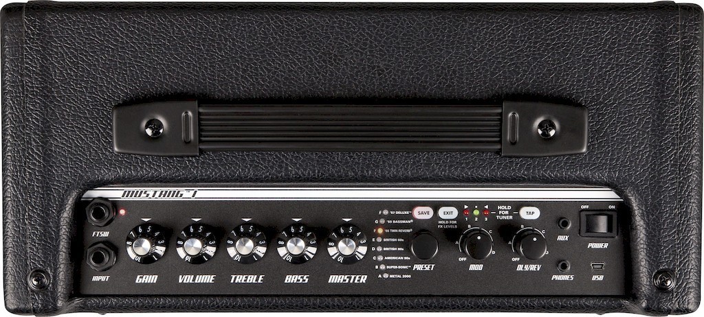 Fender MUSTANG I (V2) гитарный комбоусилитель, 20 Вт, 1x8`, 17 моделей усилителей, 24 эффекта