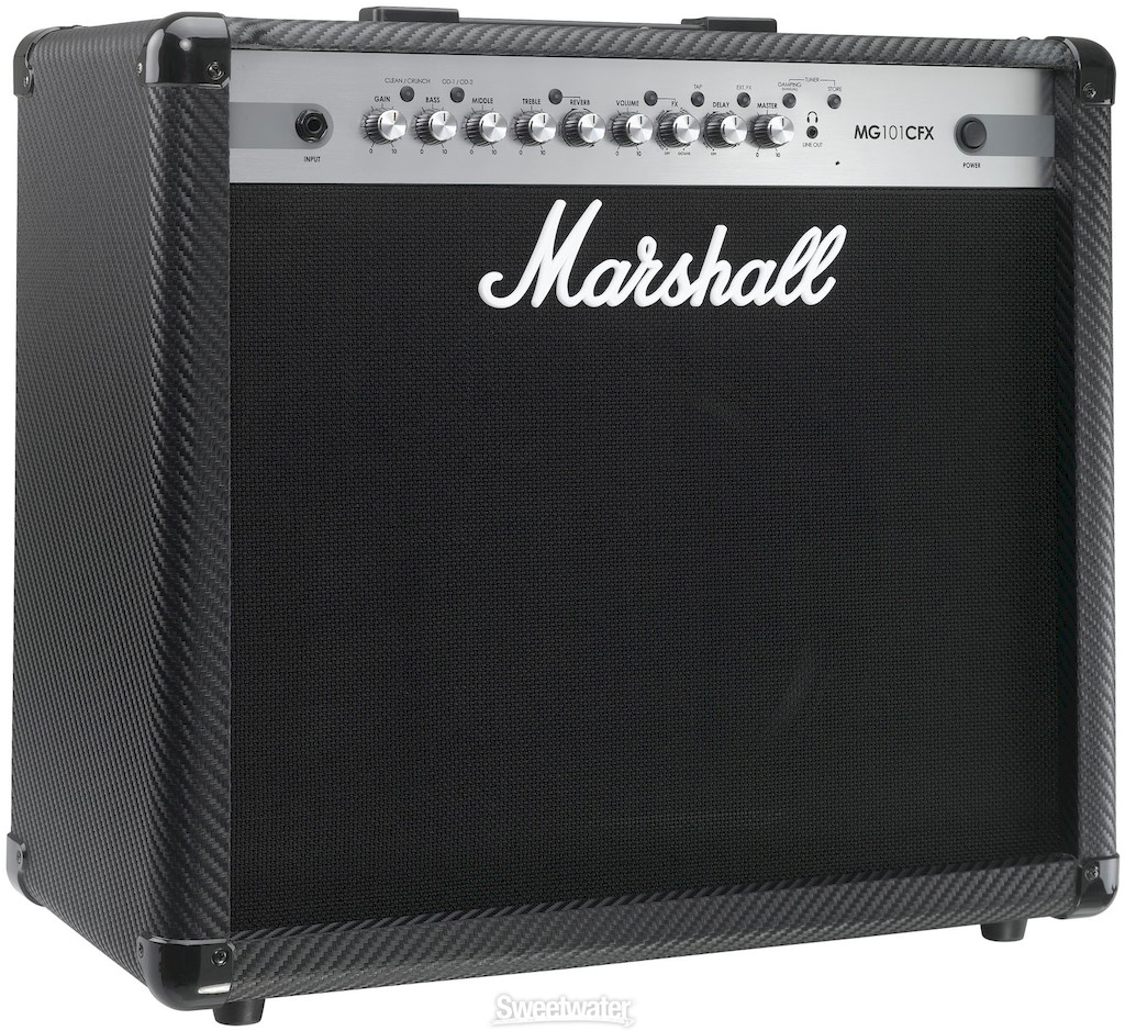 Marshall MG101CFX комбоусилитель гитарный, 100Вт, 1x12`, 4 канала, секция цифровых эффектов
