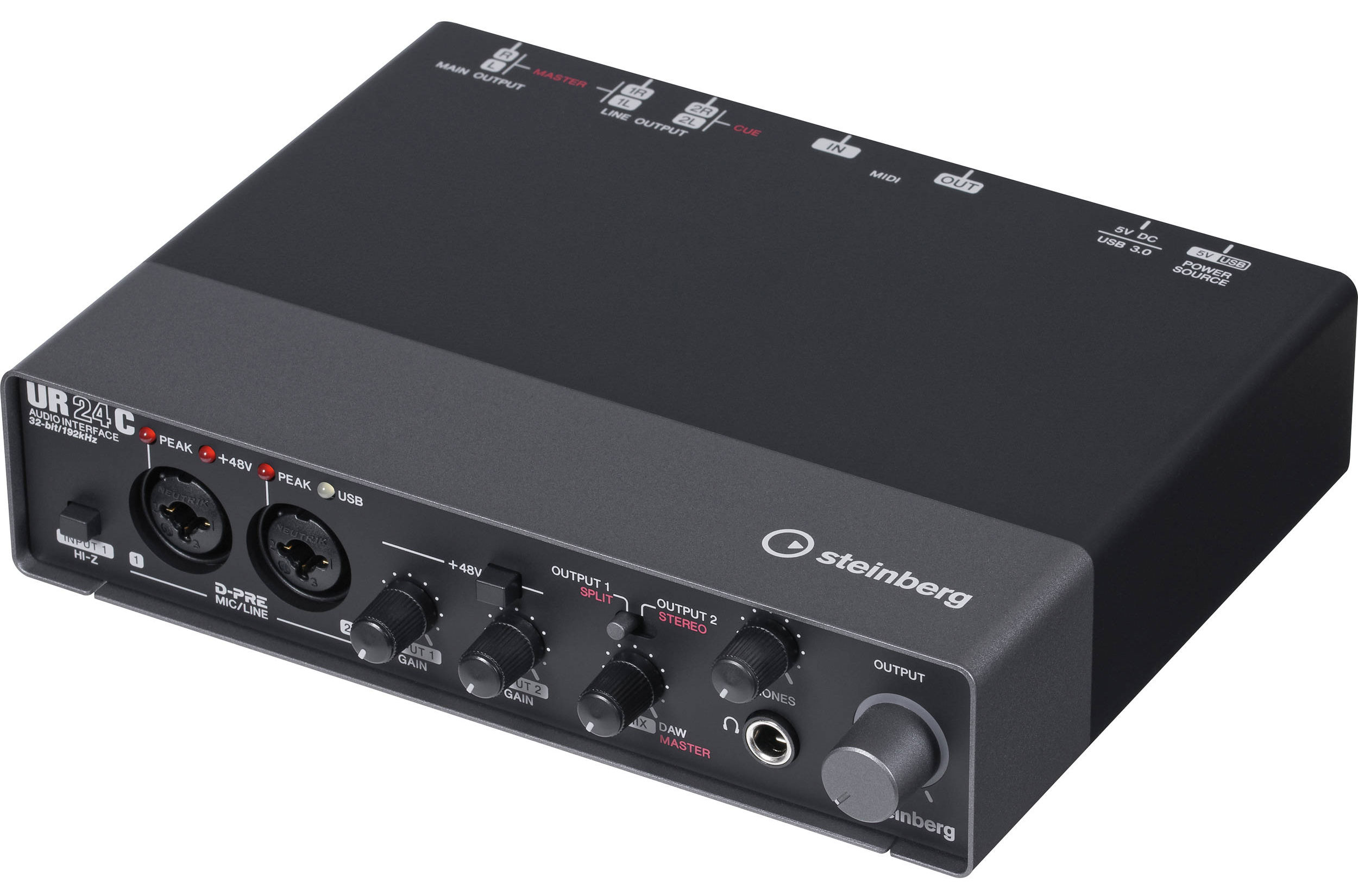 Steinberg UR24C аудиоинтерфейс 2 x 4 USB3 c разрешением записи 32-бит/192кГц, DSP-эффектами и MIDI