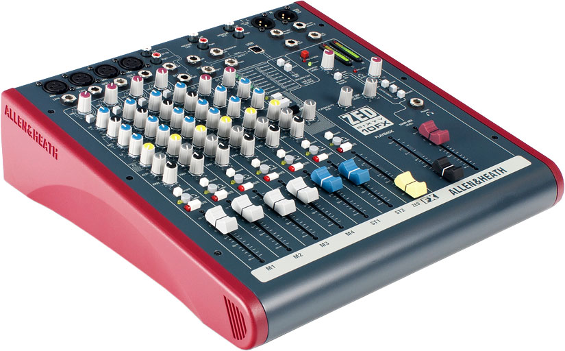 Allen&Heath ZED10FX микшерный пульт 4 моно, 2 стерео, USB интерфейс, процессор эффектов