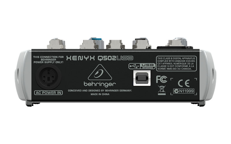 Behringer XENYX Q502USB микшерный пульт 5 каналов, встр. USB, 2-х полосный эквалайзер, компрессор