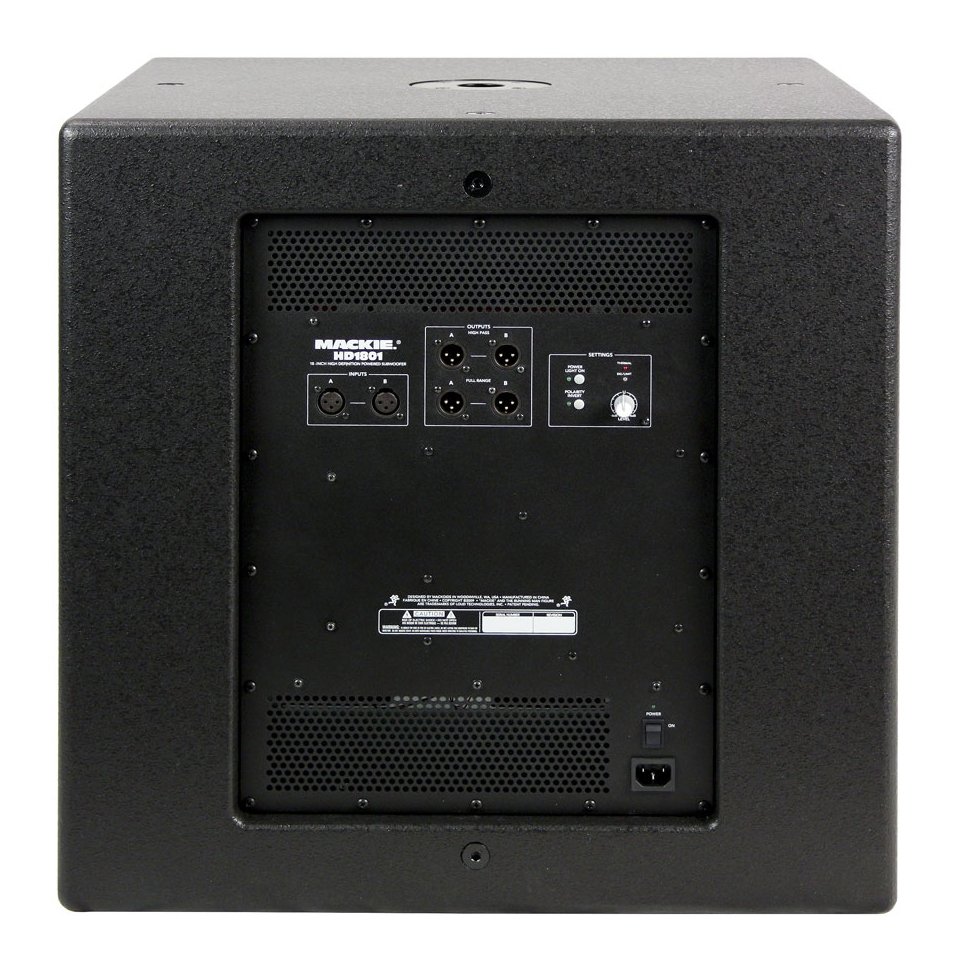 Mackie HD1801 активный сабвуфер, 18” драйвер, 800Ватт RMS / 1600Ватт пик., макс. Давление 133дБ