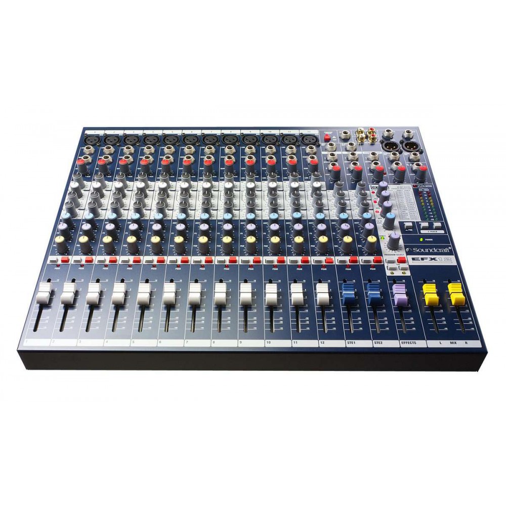 Soundcraft EFX12 микшерная консоль со встроенными эффектами, 12 моноканалов + 2 стерео-канала