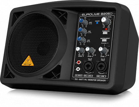 Behringer B205D активная АС/монитор 5,25" 125Вт (пик 150Вт), микшер, эквалайзер