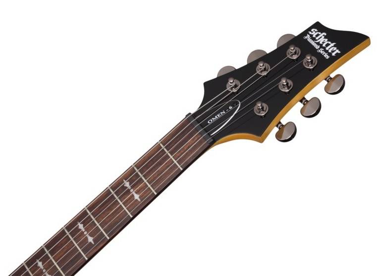 Schecter OMEN-6 VWHT гитара электрическая, 6 струн, корпус липа, гриф клен, лады 22XJumbo, 