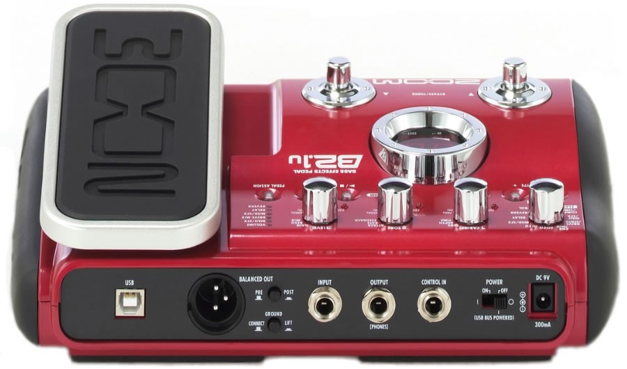 Zoom B2.1U+AC процессор эффектов для бас-гитары. Блок питания в комплекте