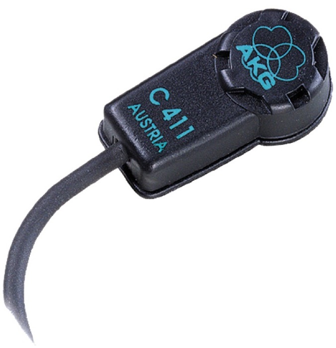 AKG C411L микрофон для струнных инструментов, к поверхности крепится на жидкой резине, мини XLR