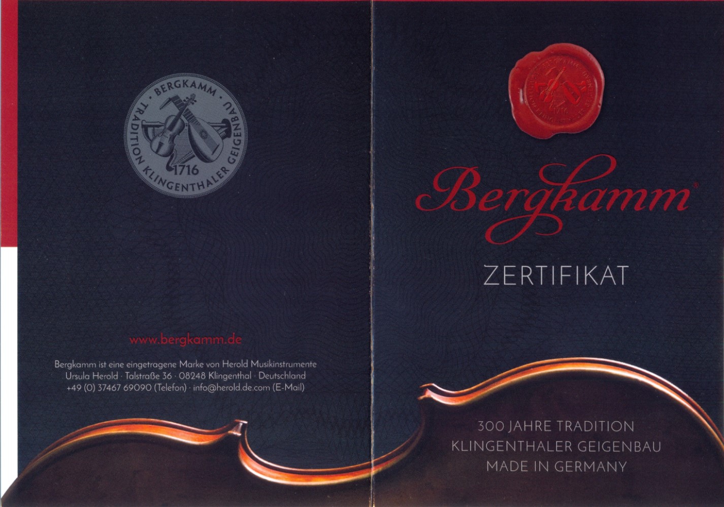 Bergkamm Prelude 4/4 скрипка Германия