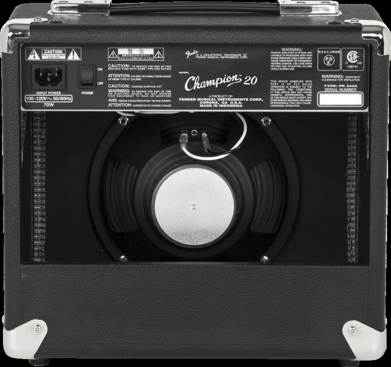 Fender CHAMPION 20 усилитель для электрогитары комбо, мощность 20 Ватт, 1х8``, эффекты