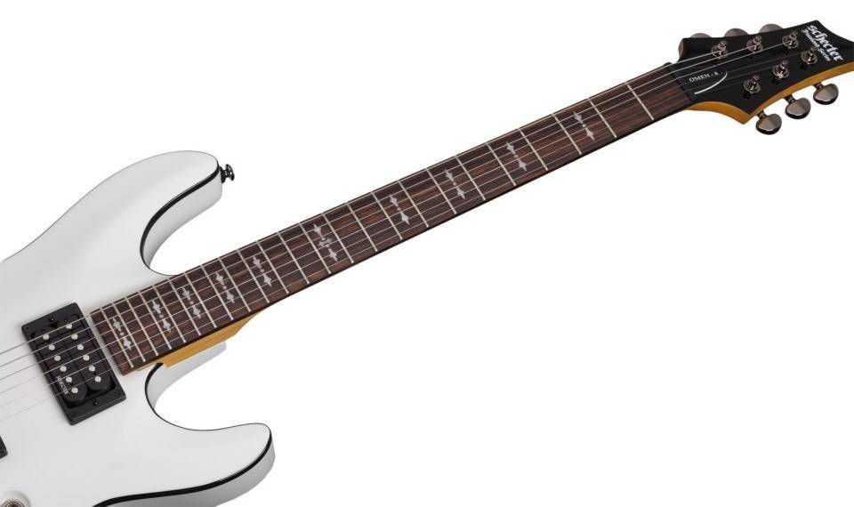 Schecter OMEN-6 VWHT гитара электрическая, 6 струн, корпус липа, гриф клен, лады 22XJumbo, 