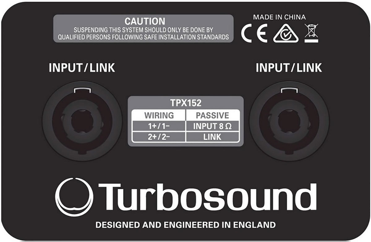 Turbosound PERFORMER TPX152 пассивная двухполосная АС, 15"+1", 8Ом, 250Вт RMS/1000Вт пик