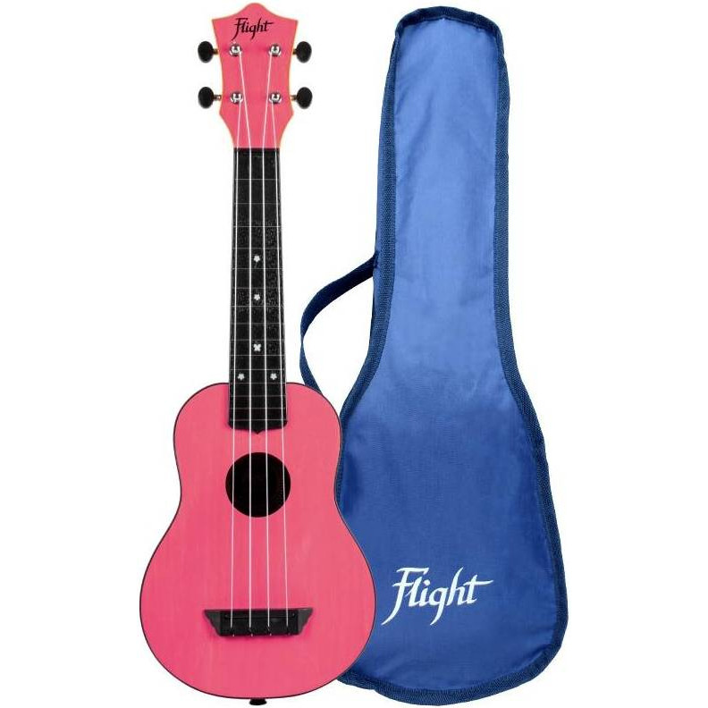 Flight TUS-35 PK укулеле Travel, сопрано, розовый, пластик