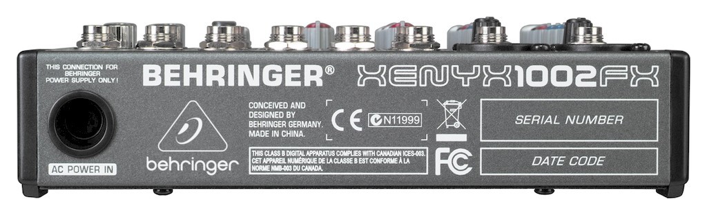 Behringer Xenyx 1002FX микшер,2 микр. предусил.,8 линейных входов,24-битный эффект-процессор