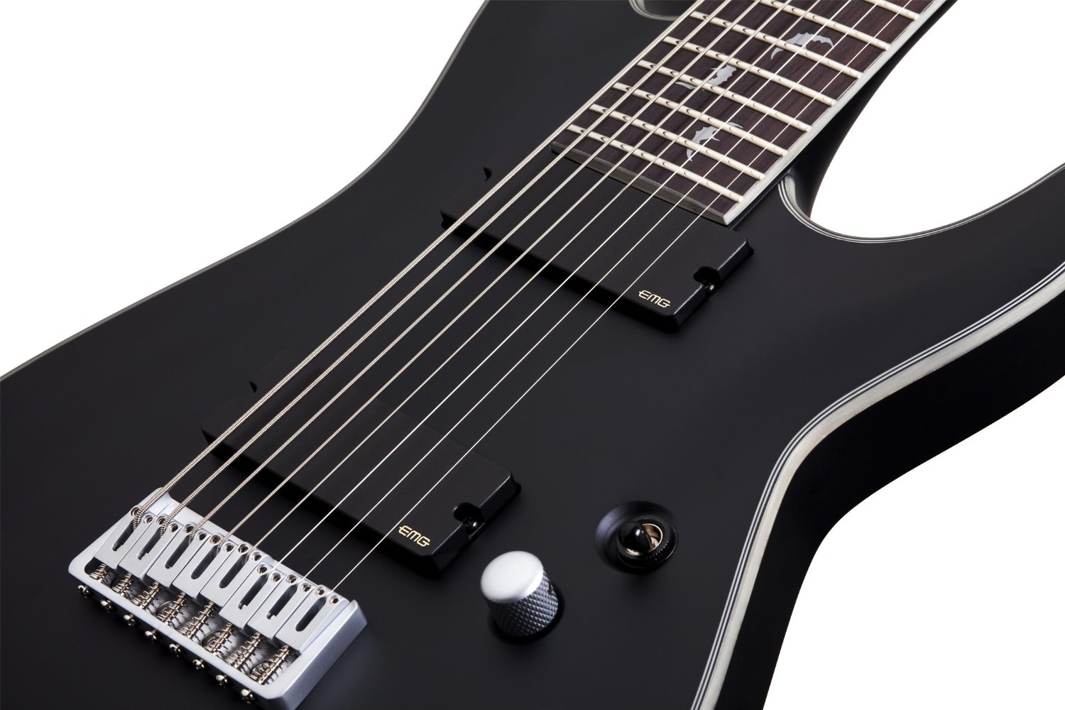 Schecter DAMIEN PLATINUM-8 SBK электрогитара 8 струнная, крепление грифа: вклееный