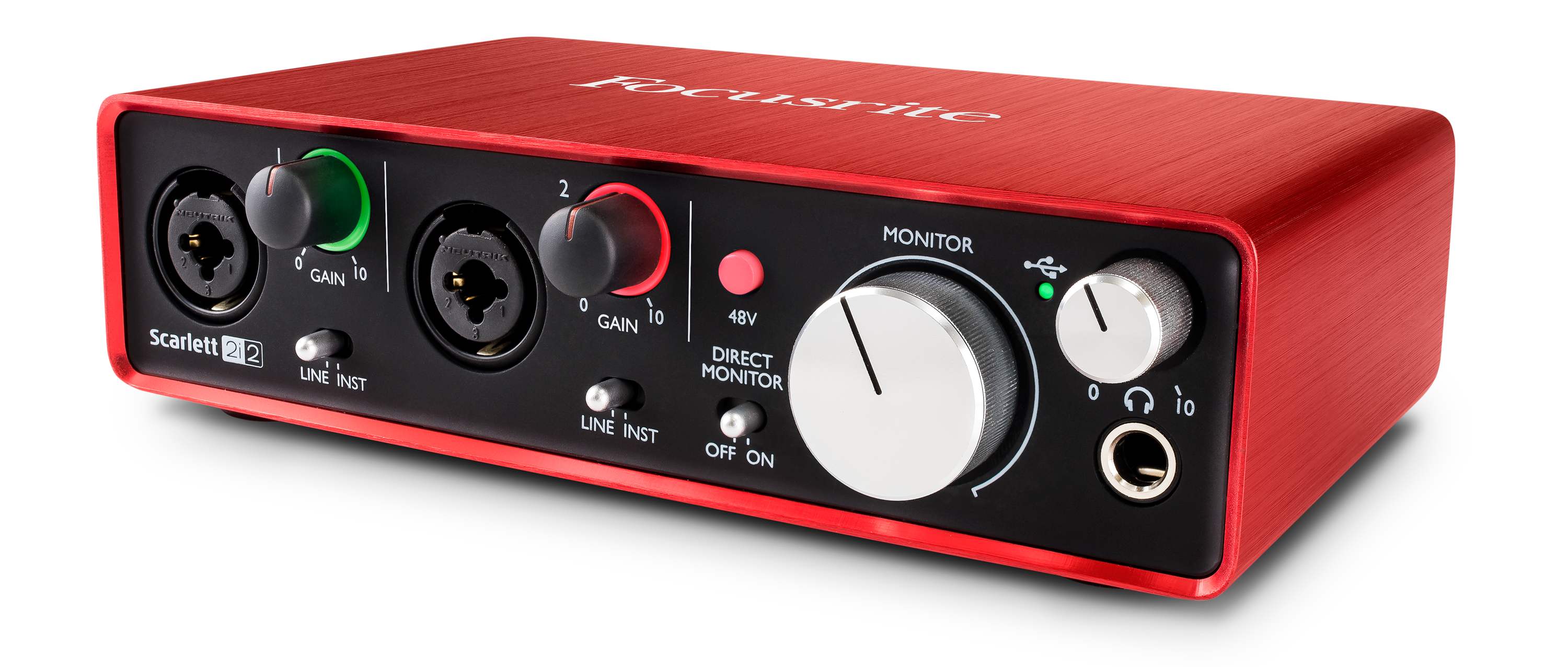 Focusrite Scarlett 2i2 2nd Gen USB аудио интерфейс, 2 входа/2 выхода