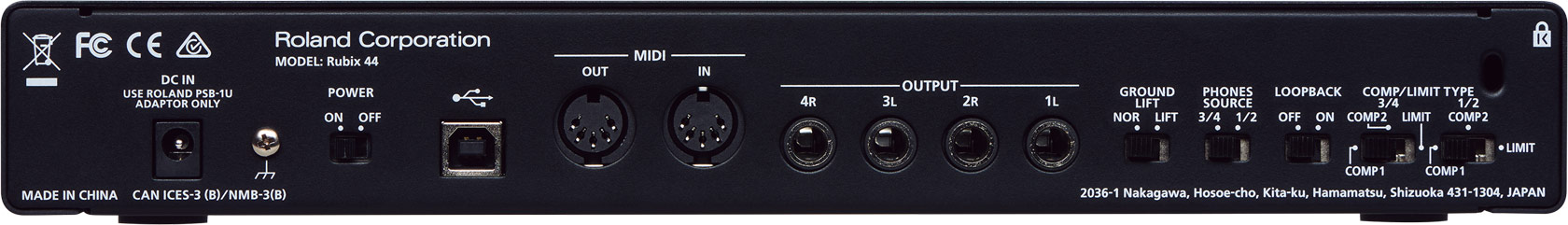 Roland RUBIX44 аудиоинтерфейс USB, 4 входа, 4 выхода