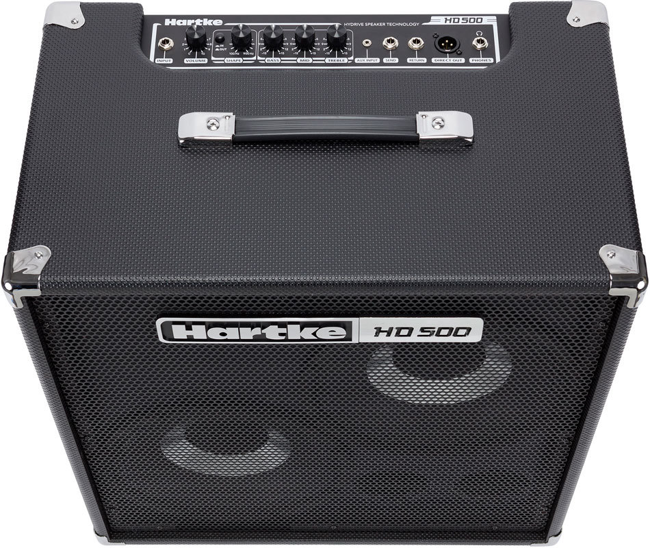 Hartke HD500 басовый комбоусилитель, 500 Вт, класс D, НЧ 2x10" HyDrive, 3-полосный эквалайзер