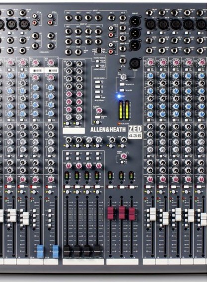 Allen&Heath ZED436 Микшерный пульт 32 моно, 2 двойных стерео входа 6 AUX, USB интерфейс