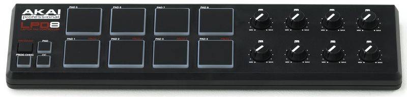 Akai PRO LPD8 портативный USB/MIDI-контроллер, 8 чувствительных пэдов, 8 регуляторов Q-Link