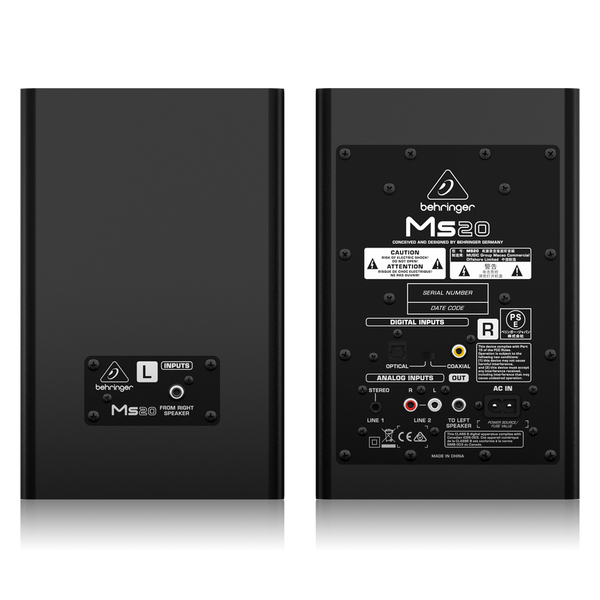 Behringer MS20 2-полосная мониторная система 2 х 10Вт с цифровым входом (пара)