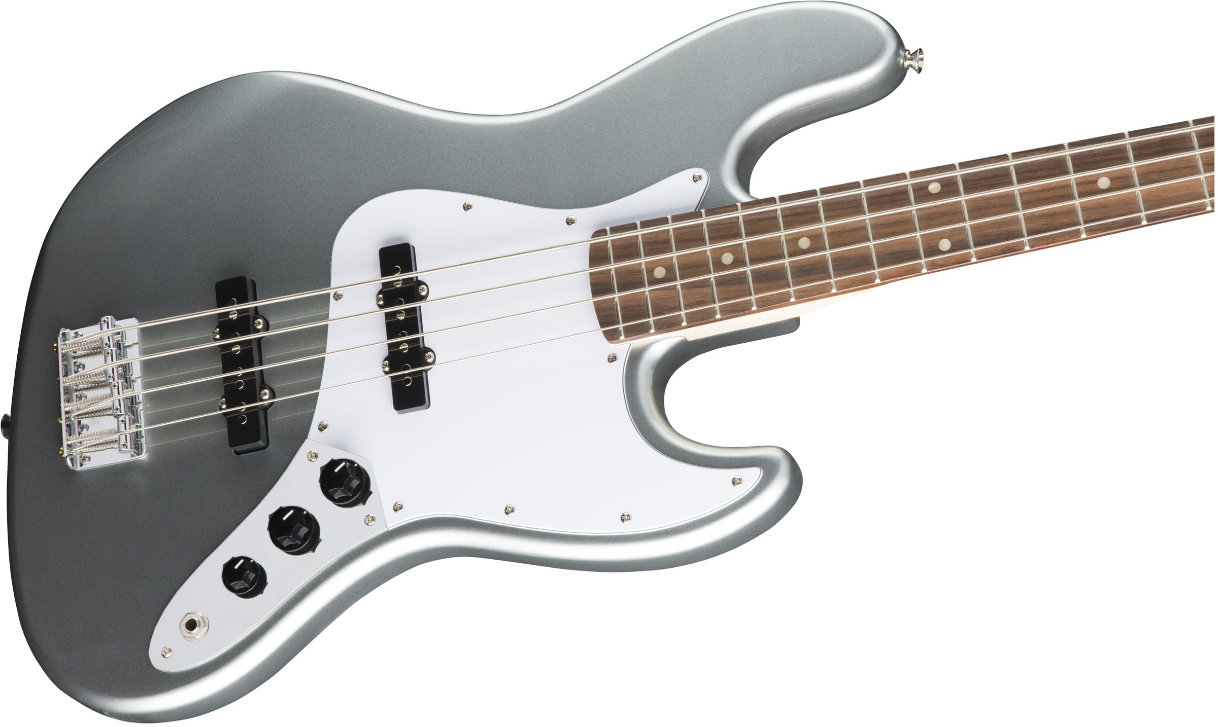 Fender SQUIER AFFINITY J BASS LRL SLS бас-гитара Jazz Bass, накладка лаурэль, цвет серебристый