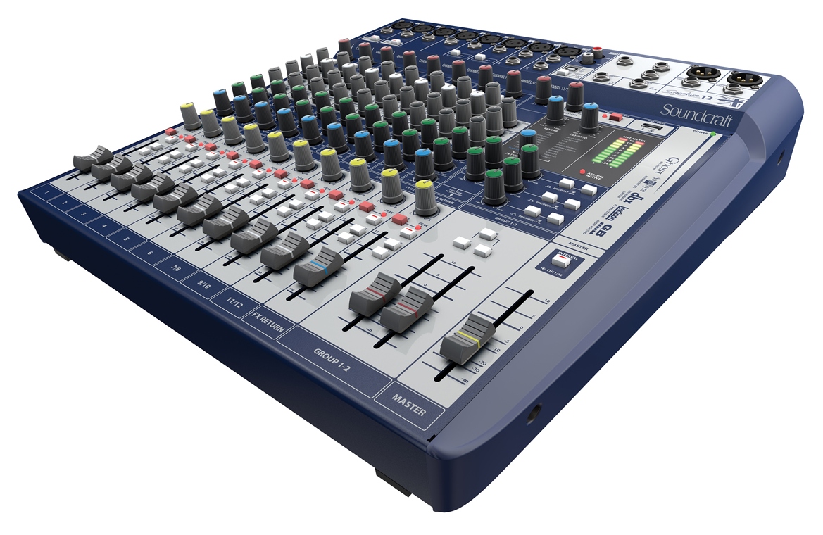 Soundcraft Signature 12 аналоговый 12-канальный микшер, 8 XLR - Ghost предусилители, 60мм фейдеры