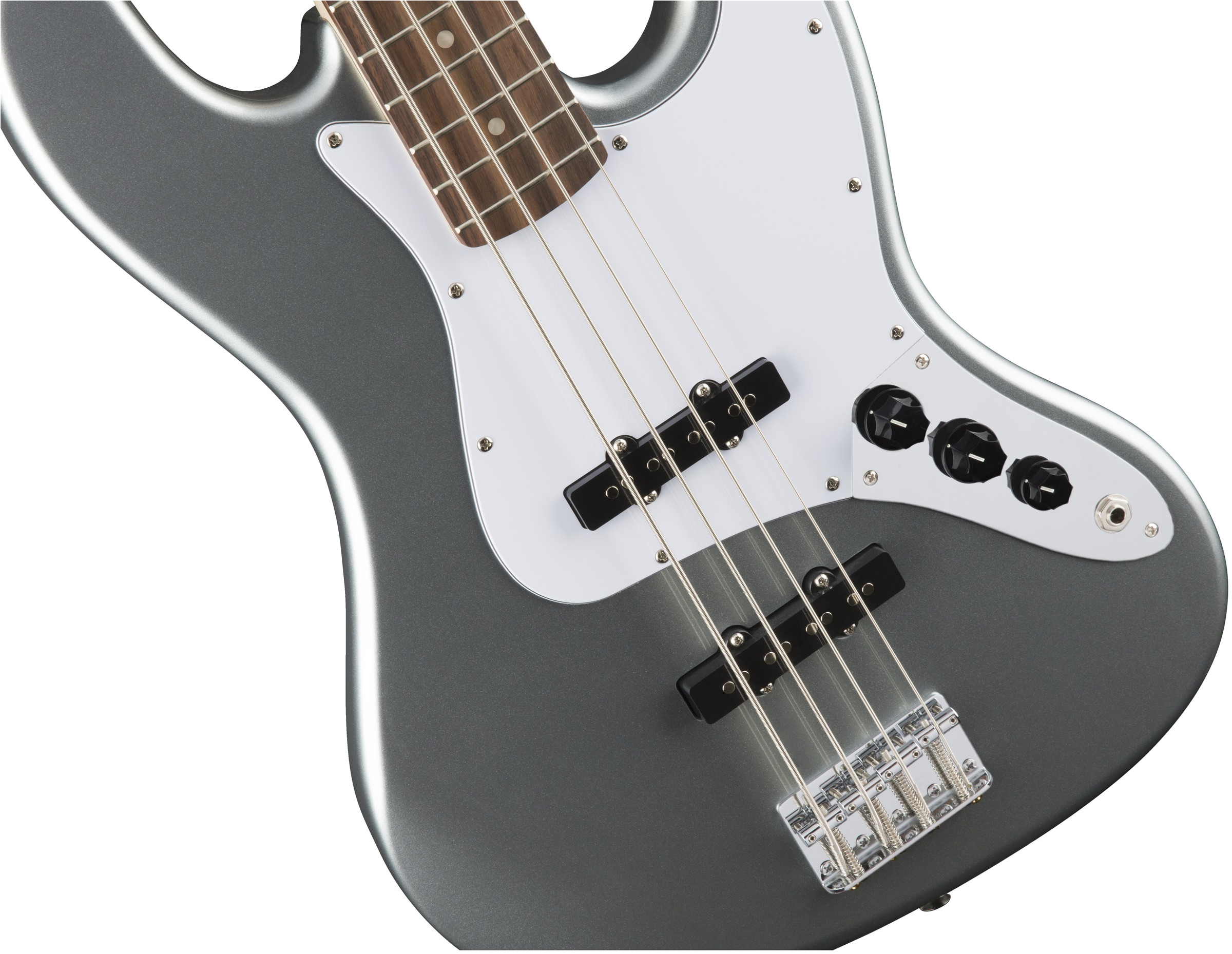 Fender SQUIER AFFINITY J BASS LRL SLS бас-гитара Jazz Bass, накладка лаурэль, цвет серебристый