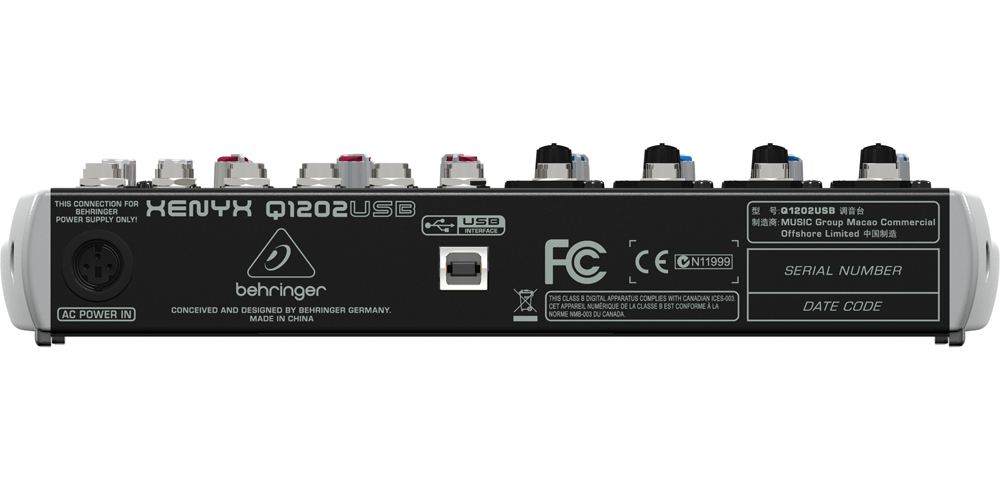 Behringer XENYX Q1202USB микшерный пульт 4 моно, 4 стерео канала, эквалайзер, микр.предусил, USB