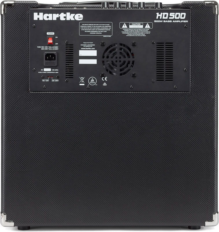 Hartke HD500 басовый комбоусилитель, 500 Вт, класс D, НЧ 2x10" HyDrive, 3-полосный эквалайзер