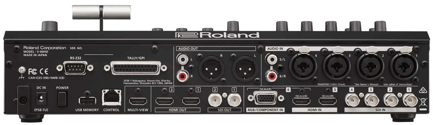 Roland V-60HD видеомикшер 6 ch. HD, SDI, HDMI I/O + Smart Tally, GPI, RS-232 & IP Control