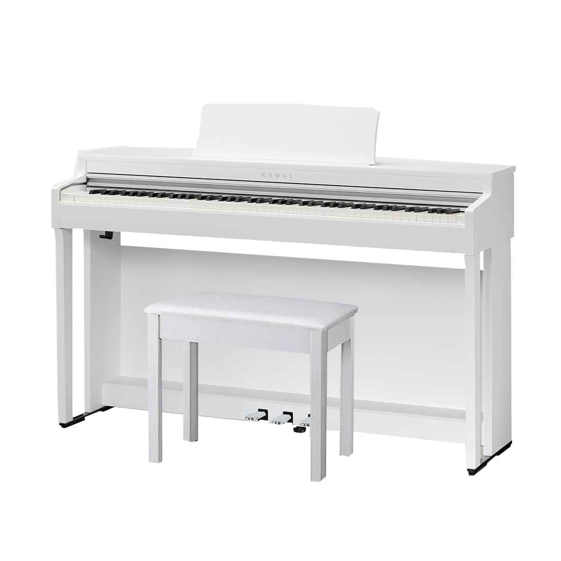 Kawai CN201W цифровое пианино, банкетка, механика Responsive Hammer III, 88 клавиш, цвет белый 