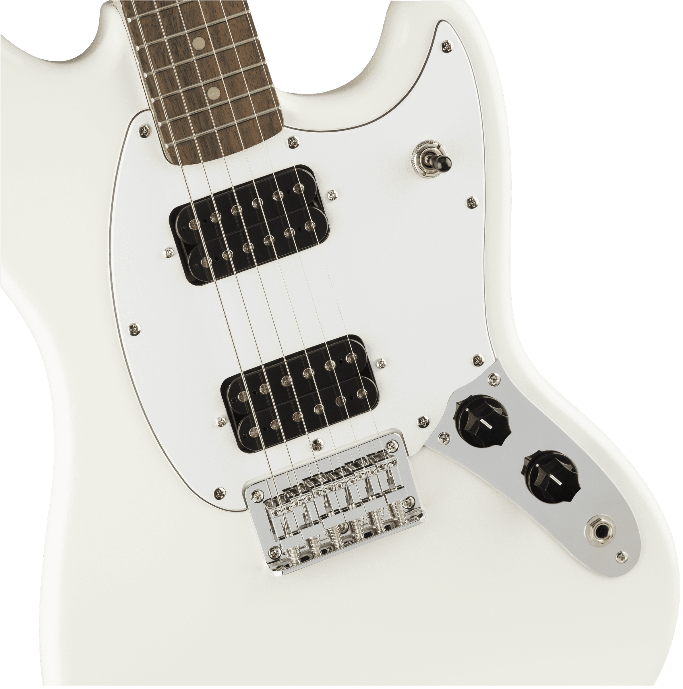 Fender SQUIER BULLET Mustang HH OWT электрогитара, цвет белый