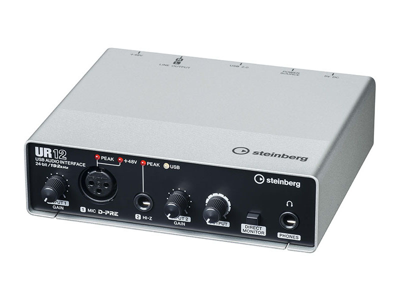 Steinberg UR12 USB аудиоинтерфейс. Конвертер 24 бит / 192 кГц, микрофонный предусилитель D-PRE