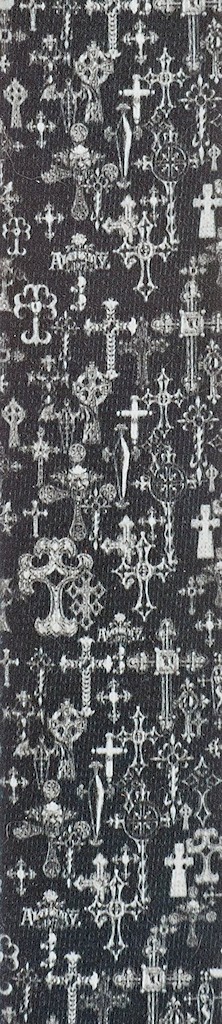 D`Addario 50AL02 Alchemy Gothic ремень для гитары, рисунок «Gothic Crosses»